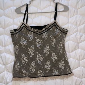 New York and Company Velvet and Lace Cami